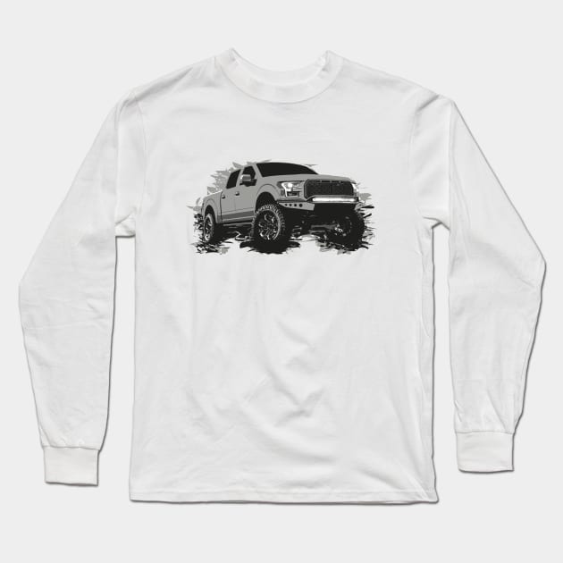 Lifted F150 pickup Long Sleeve T-Shirt by mfz